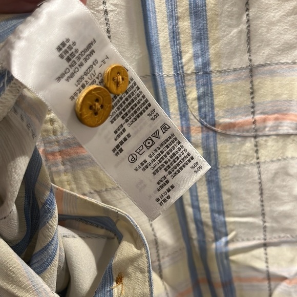 Tommy Bahama button up plaid short sleeve shirt. - Picture 8 of 8